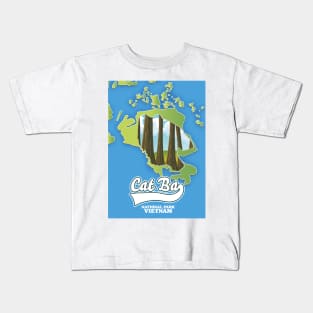 cat ba national park Vietnam travel map Kids T-Shirt